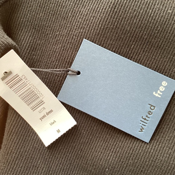 NWT Wilfred Free Woman’s Black Yumi Shirt Dress Size Medium - Picture 5 of 6